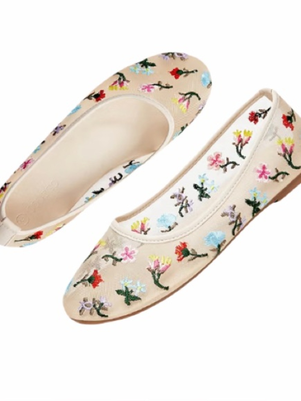 NWT Coutgo Embroidered Mesh Ballet Flats Size 9.5 Women's